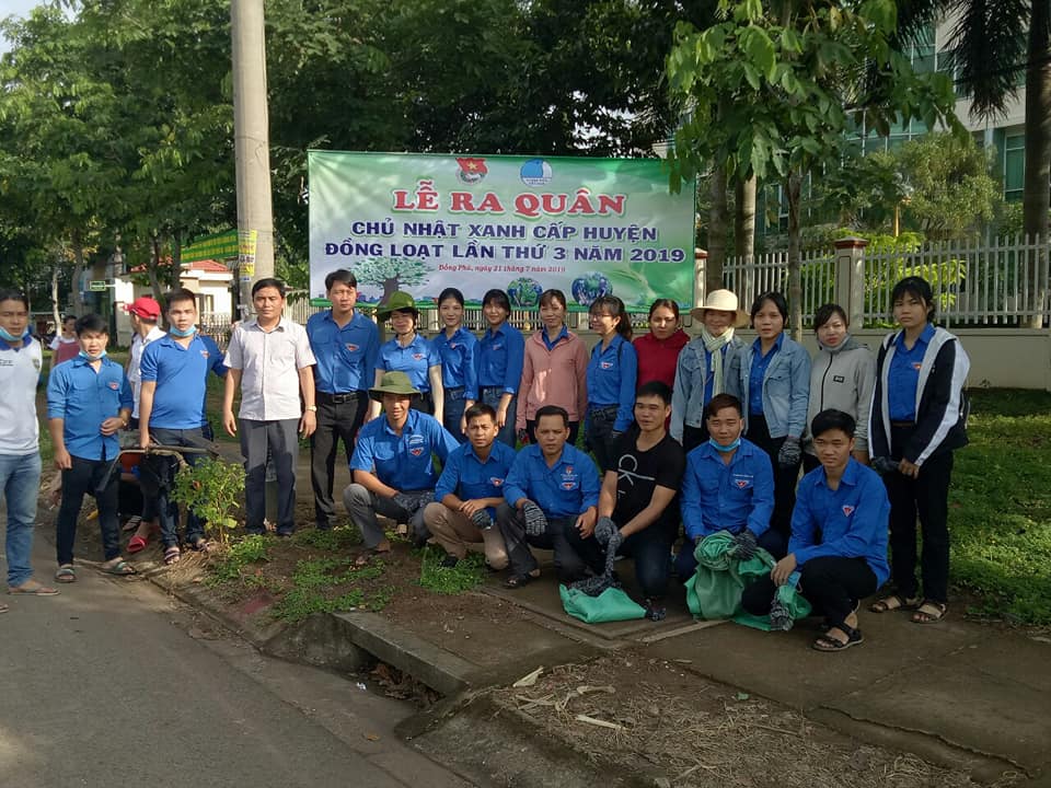 Đồng Phú: Ra quân ngày chủ nhật xanh cấp huyện lần thứ 3, ngày 21/7/ 2019
